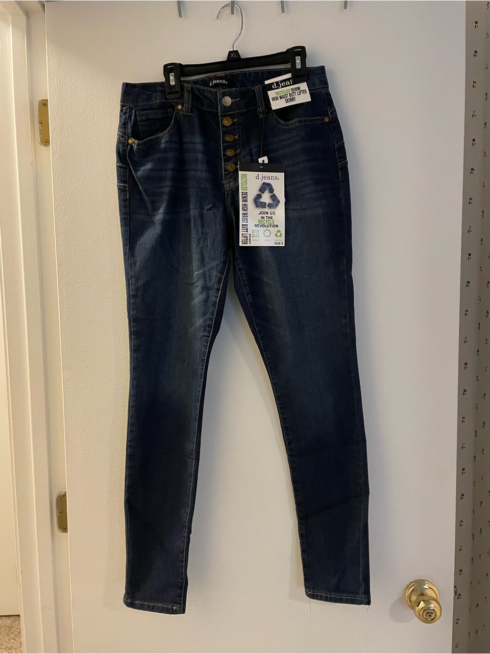 d. jeans Dark Blue High Waist Skinny Jeans Butt Lifter